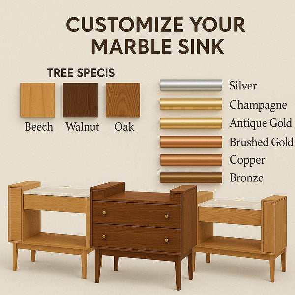 Handcrafted Travertine Sink with Brass Legs – Luxury Stone Vanity for Elegant Bathrooms (36x16x7